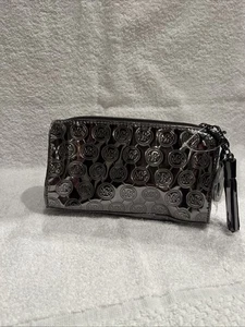 MICHAEL KORS Kosmetiktasche Clutch Metallic Silber Schlangenleder - Bild 1 von 6