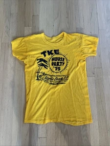 Camiseta vintage años 70 TKE House Party Frat talla M/L - Imagen 1 de 8