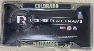 NEW COLORADO BUFFALOES Football NCAA Silver Tone Metal License Plate Frame - Picture 1 of 7