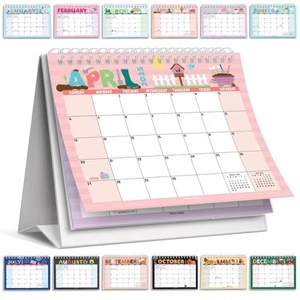 Small Desk Calendar 2025 – Compact 6x8" Standing Flip, 2025 Desk Calendar Sma... - Picture 1 of 8