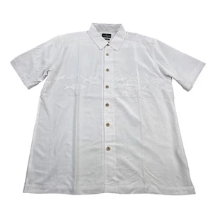 Quiksilver Waterman Collection Offshore Fish Embroidered Shirt - Men's Large - Picture 1 of 12