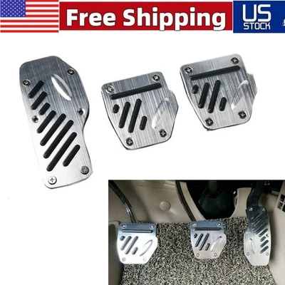 US Aluminum Alloy Auto Accelerator Pedal Foot Pedals Pad Cover For Brake Clutch - Image 1 of 4