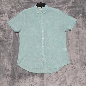 Heritage by Report Collection Men's 100% Linen Short Sleeve Button Up Size M - Picture 1 of 6