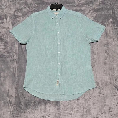 Heritage by Report Collection Men's 100% Linen Short Sleeve Button Up Size M - Image 1 of 4