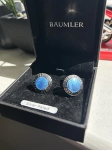 TED BAKER cuff links blue and silver NEVER USED MINT CONDITION - Picture 1 of 3