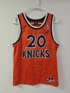 New York Knicks Jersey Allan Houston #20 Youth M Length +2 Nike Orange 78 Knicks - Picture 1 of 9