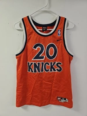 New York Knicks Jersey Allan Houston #20 Youth M Length +2 Nike Orange 78 Knicks - Image 1 of 4