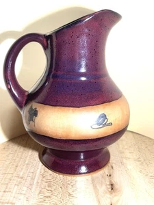 Always Azul Pottery Pitcher. Western Theme. Purple/tan Glaze. 9.5” Tall.Colorado - Picture 1 of 15