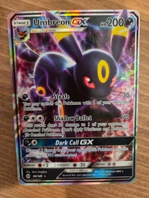 2017 Pokémon Umbreon GX Holo Ultra Rare Card 80/149 - Sun & Moon Base Set - NM - Image 1 of 2