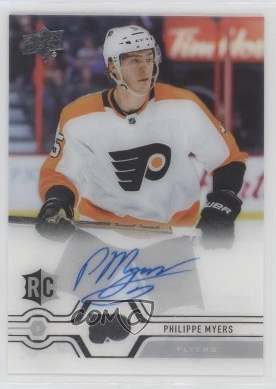 2019-20 Upper Deck Clear Cut Rookies Philippe Myers #CC-PM Rookie Auto RC - Image 1 of 3