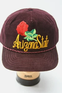 Vintage Arizona State Sun Devils Embriodered Rose Bowl Cord Cap Mütze MAROON - Bild 1 von 14