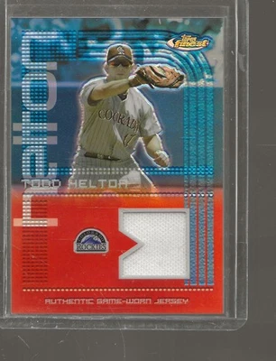 2004 Topps Finest #FR-TH2 Rockies TODD HELTON Game-Worn Jersey RELIC HOF - Image 1 of 2