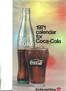 COCA-COLA KALENDER 1971 - Bild 1 von 2