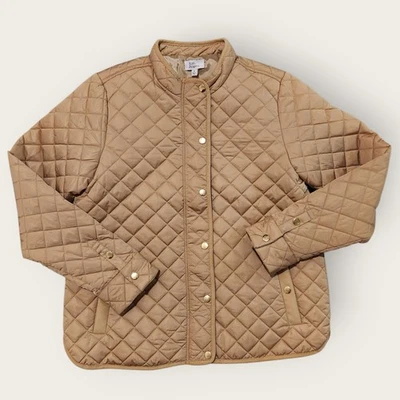 Chaqueta Kim Rogers Para Mujer M Tostada Acolchada Cremallera Completa A Presión Nueva Con Etiquetas Foto 1 de 4