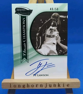 2009 Press Pass Fusion Classic Champions Green /50 Ty Lawson auto autograph - Image 1 of 2