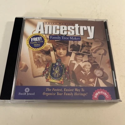 Swift-Jewel Interactive Family Tree / Family Crest Maker Win95/98 PC CD Software - Image 1 of 3
