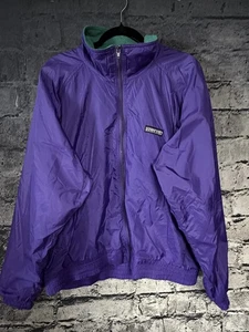 Vintage Lands' End Jacket Mens XL Purple The Squall Fleece Lined Made USA 90s - Picture 1 of 13
