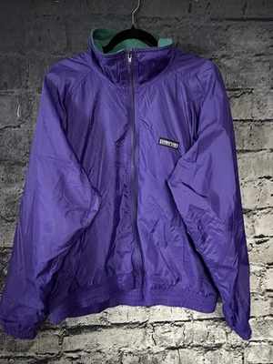Vintage Lands' End Jacket Mens XL Purple The Squall Fleece Lined Made USA 90s - Image 1 of 4