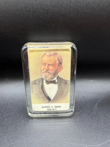 Peso de papel de vidrio presidencial vintage - Ulysses Grant - Imagen 1 de 3