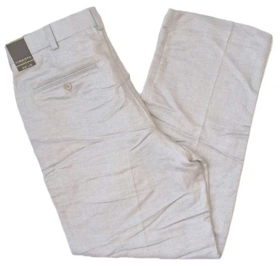 Pantalones chinos Cubavera nuevos de lino natural para hombre talla 30 cintura $70 venta al por menor Foto 1 de 4