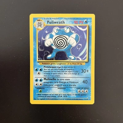 Pokemon Card Poliwrath Holo 13/102 Set Base Ita Italiano Excellent EXC Vintage - Imagen 1 de 4