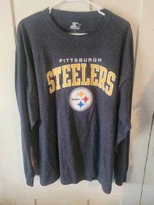 Starter Pittsburgh Steelers Gray Long Shirt Size Large L - Picture 1 of 3