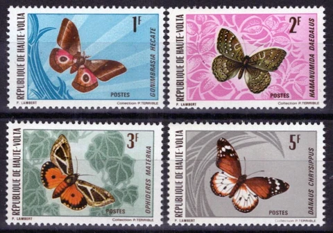 ZAYIX Burkina Faso 244-247 MNH Butterflies Insects 033023S173M Cover