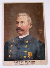 1887 BUCHNER GOLD COIN TOBACCO POLICE INSPECTORS CAPTAINS CAPT WM MEAKIM CARD