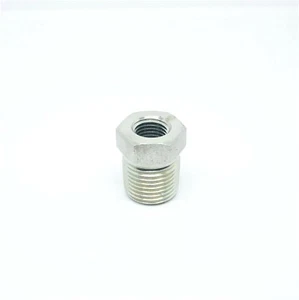 Steel 1/2 Male x 1/4 Female Npt Reducer bushing adapter Fitting Oil Gas Liquid - Picture 1 of 6