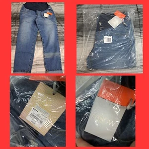 A:glow Maternity Capri Pants Cropped Denim Blue Jeans Sz 6 a:glow NWT NEW $54 - Picture 1 of 9