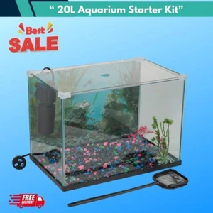 1x Aquarium Fish 20L Tank Starter Kit Pack - with Accessories and Free Shipping - Picture 1 of 10