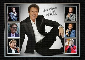CLIFF RICHARD - SIGNED ORIGINAL A4 PHOTO PRINT MEMORABILIA - Imagen 1 de 4