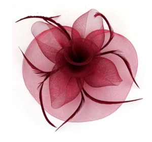 Classic Vintage Fascinator Bridal Birdcage Net Veil Flower Hat Wedding Accessory - Picture 1 of 17