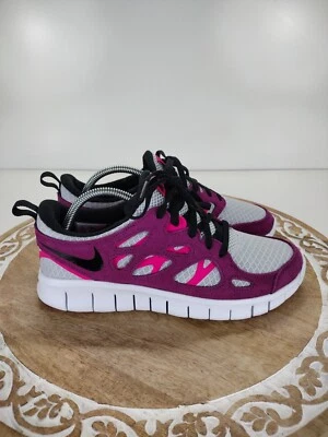 Nike Free Run 2 Running Kids Size 7Y/Womens 8.5 Sangria Pink Black DD0163-001 - Image 1 of 4