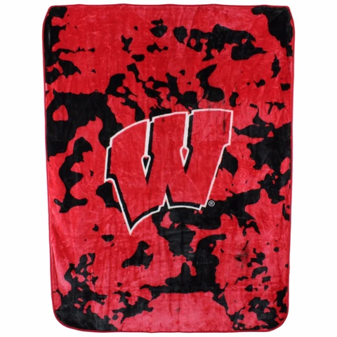 Wisconsin Badgers College Covers 63 x 86 Soft Raschel Plush Throw Blanket Cover