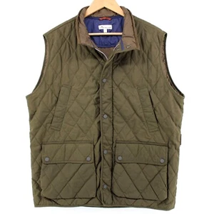 Peter Millar Men's Green Full Zip Hunting-Style Quilted Cotton Vest Size Large L - Picture 1 of 12