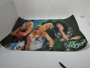 B OLD VINTAGE POISON CONCERT ROCK N' ROLL POSTER HEAVY METAL - Picture 1 of 3