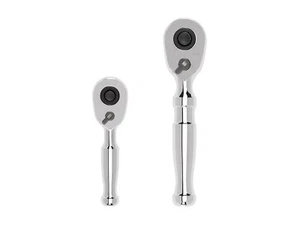 TEKTON 1/4, 3/8 Inch Drive Quick-Release Stubby Ratchet Set, 2-Piece (3, 4-1/... - Picture 1 of 7
