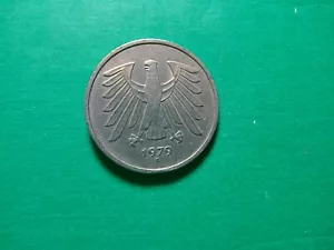 Moneda de 5 marcos alemanes F 1979 - Imagen 1 de 2