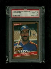 Kevin Bass 1986 Donruss Highlights PLAYER OF THE MONTH #21! PSA 10 GEM MINT RARE