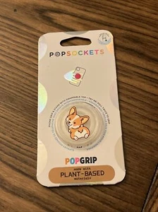 PopSockets PopGrip Swap Top Phone Grip Stand Cheeky Corgi Puppy Translucent - Picture 1 of 4