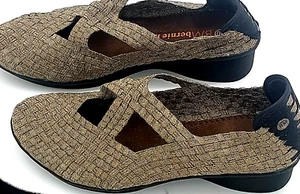 Zapato Mary Jane Bernie Mev Lulia plataforma cuña mujer 40 EE. UU. 9 a 9,5 tejido bronce - Imagen 1 de 12