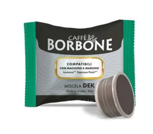 100 CAPSULE CAFFE' BORBONE MISCELA DEK COMPATIBILE ESPRESSO POINT VERDE - Imagen 1 de 3