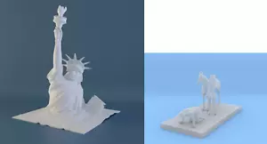 PLANET OF THE APES STATUE OF LIBERTY w/ Taylor and NOVA Figures - 3D Printed - Picture 1 of 6