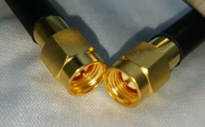 SMA Male to SMA Male 24 " 2FT RG58 GOLD CONNECTORS Coaxial Cable Jumper USA ST - Image 1 of 2