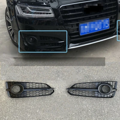 Parrilla estilo S8 para Audi A8 2015-2017 luz antiniebla delantera malla rejilla marco cubierta Foto 1 de 4