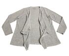 Torrid Cardigan Sweater Womens 00 M/L Gray Super Soft Plush Open Front Waterfall