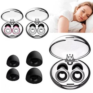 Loop Noise Cancelling Metallic Silicone Earplugs Ring Ear Plugs for Sleep Swim - Picture 1 of 16