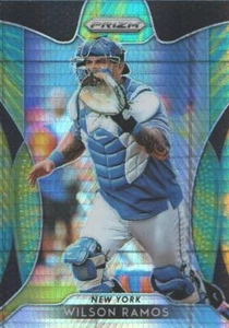 2019 Panini Prizm Baseball Hyper Green & Yellow Parallel #108 Wilson Ramos - Picture 1 of 2