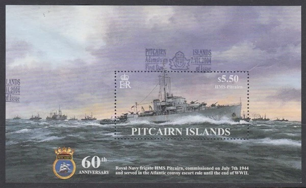 PITCAIRN IS 2004 60th ANNIVERSARY COMM HMS PITCAIRN M/S USED (ID:235/D64860) - Image 1 of 1